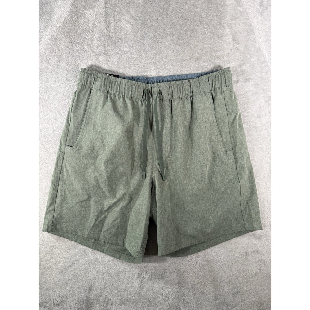 Eddie Bauer Shorts Men's Large Green Pull On Performance Stretch UPF 50 NWT